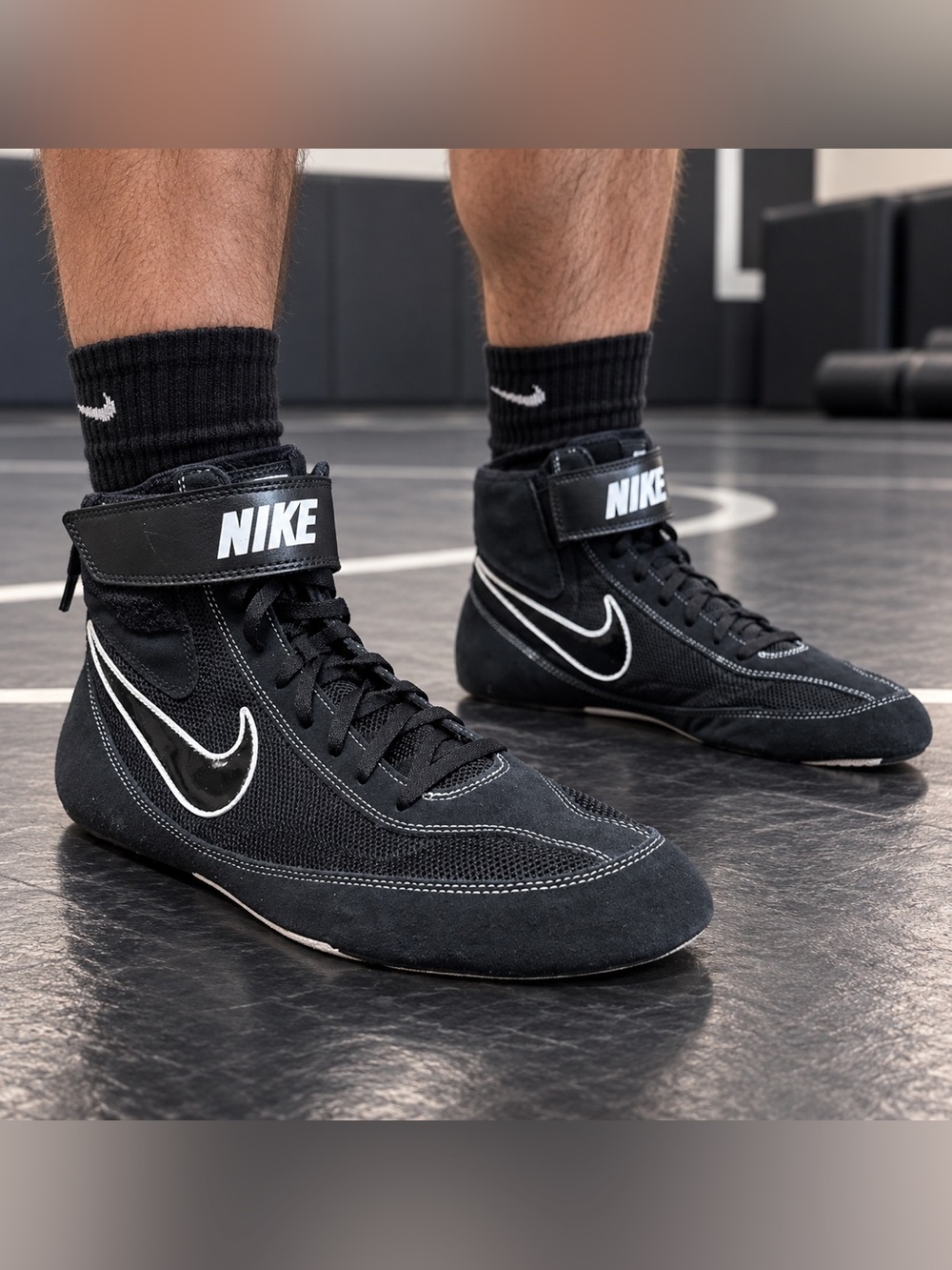 Nike SpeedSweep VII Wrestling Shoes Men’s Size 13 Black White 366683-001
